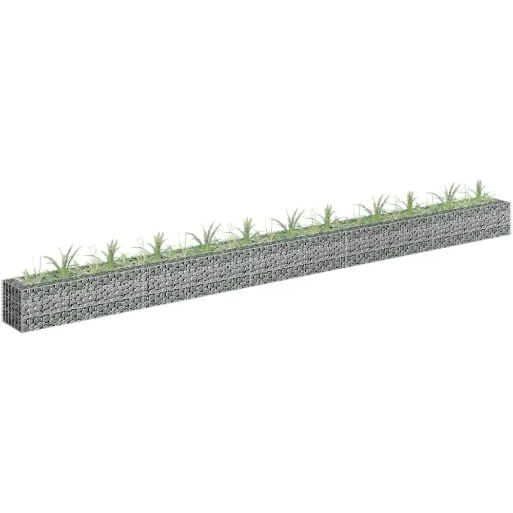 Raised Bed Planter Basket Pot Wall Outdoor Garden Patio Border Gardening Lower Galvanized Steel 177.2x11.8