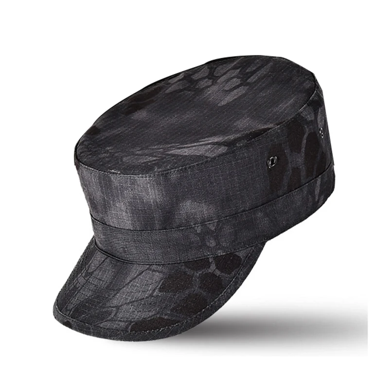 Men Camouflage Flat Cap Cadet Field Outdoor Training Tactical Hats Snapback Breathable Hunting Hat