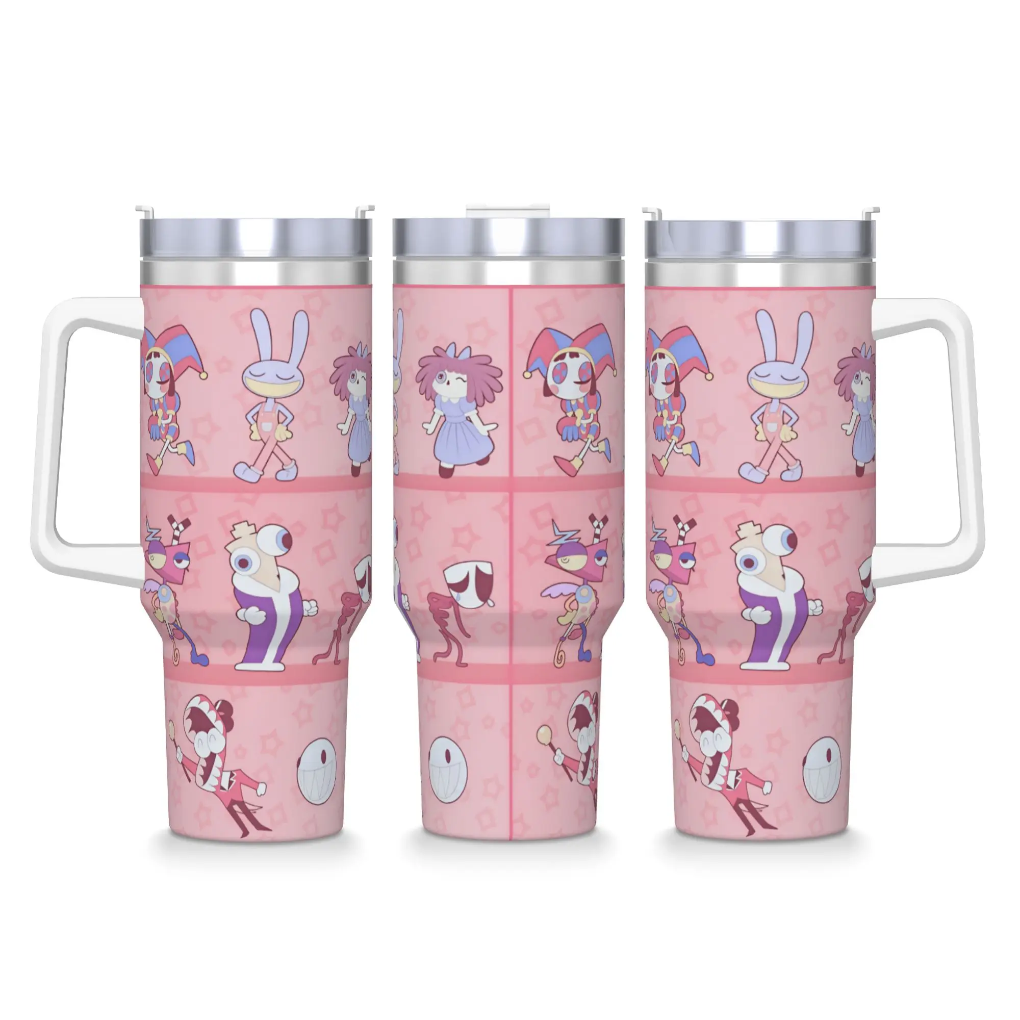 A-Amazing D-Digital C-Circus T-TADC Stainless Steel Tumbler  Travelist Coffee Mug With Straws and Lid Water Bottle