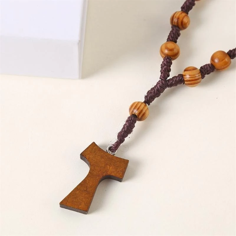 Elegant 8mm Rosary Beads with Crosses for Prayer and Mindfulness