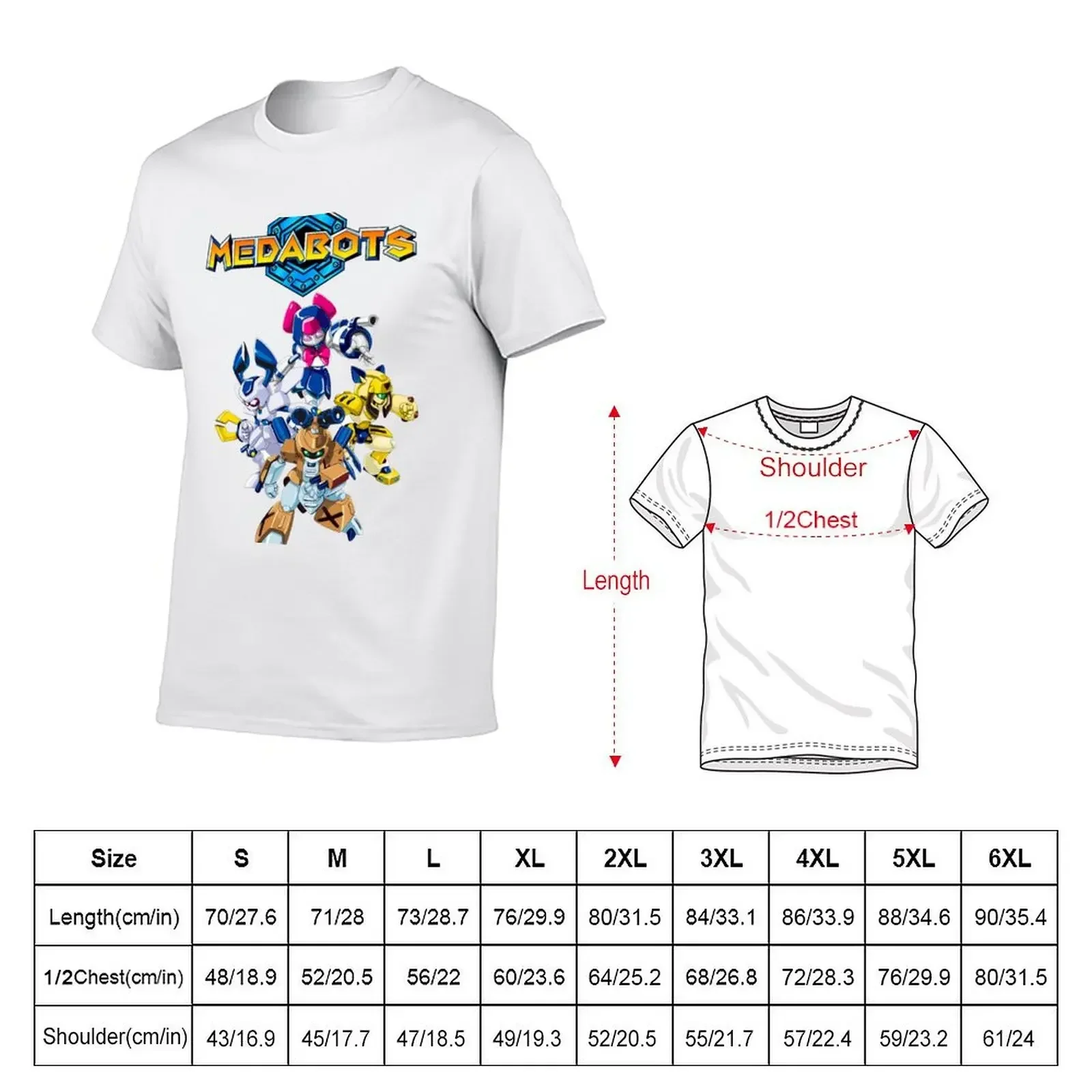 medabots T-Shirt man t shirt cheap stuff Aesthetic clothing mens champion t shirts