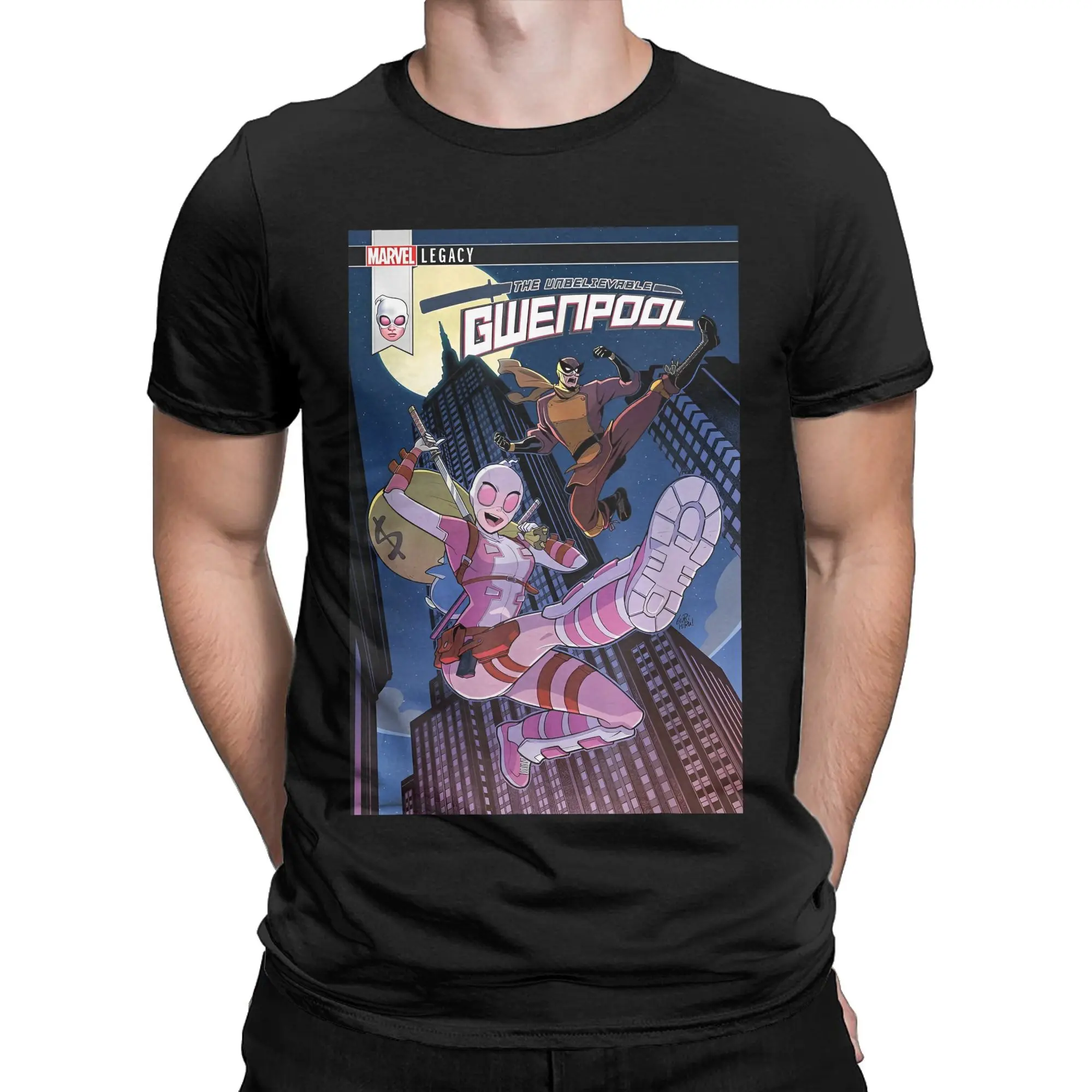 Unbelievable Gwenpool Batroc The Leaper Comic Men T Shirt  Unique Tees Short Sleeve T-Shirts 100% Cotton Plus Size Clothes