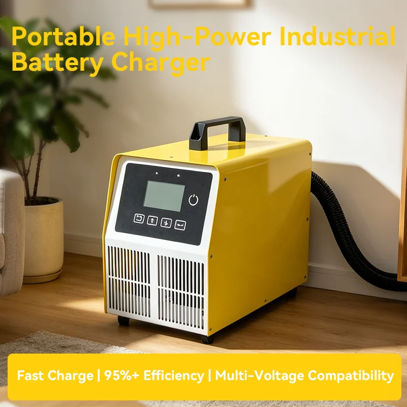 High Power Fast Charging 48v 100a Lithium Battery Charger 6kw Single Phase Ce Certified Forklift Battery Charger Efficient