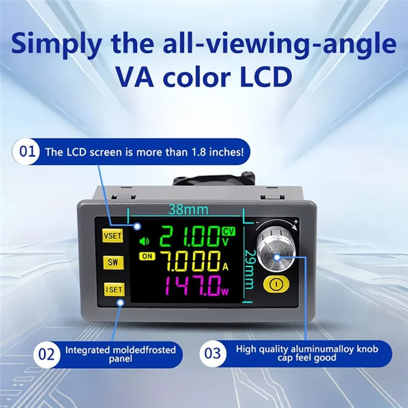 

A84E-CC CV 150W DC Adjustable Buck Boost Converter, 12V 24V 150W Voltage Regulator 6-36V To 0-36V With Case LCD Screen