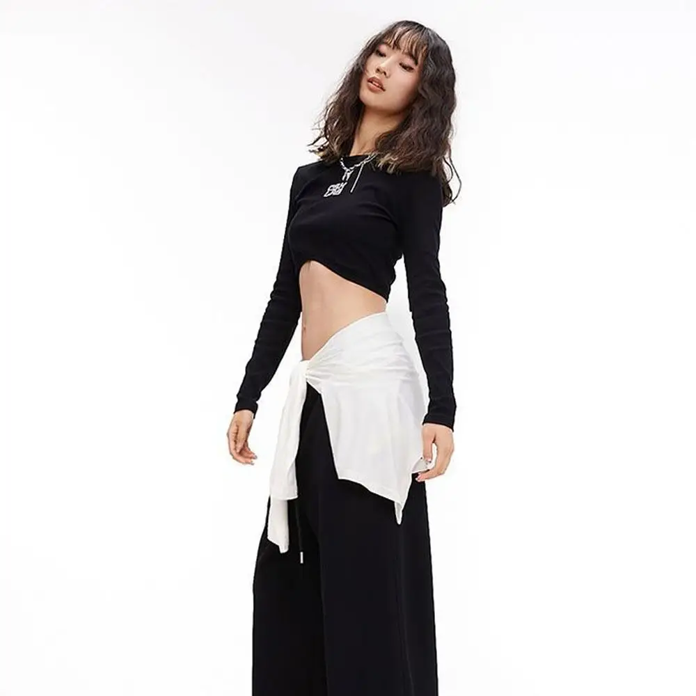 Harajuku Jazz Danceผ้าพันคอHip-Hopผ้าพันคอY2Kเข็มขัดมัลติฟังก์ชั่เข็มขัดY2K Streetwearกางเกงยีนส์กางเกงDecorผู้หญิงเสื้อผ้า