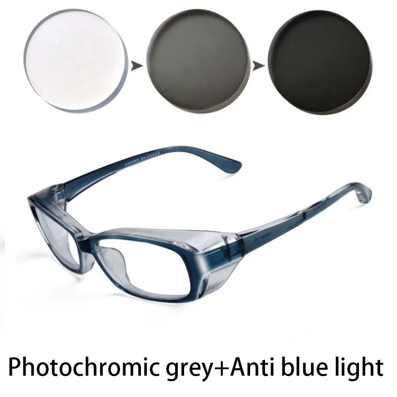 

Vazrobe Photochromic Myopia Glasses Male Women Winproof Safety Goggles Anti Blue Light+transition Eyeglasses Frame Men Female