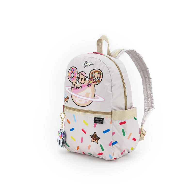 Mochila unicórnio dos desenhos animados impermeável, bolsa crossbody, pano de ombro, mochila leve, bolsa de nylon, nova moda, toki animado