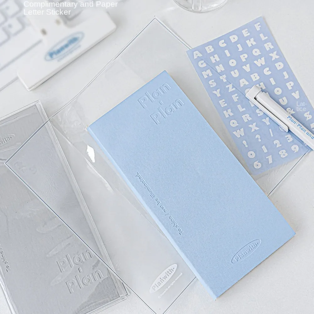 Stationery Minimalist Strip Shape Notebook Horizontal Colorful Kawaii Daily Planner Notebook Grid Kawaii