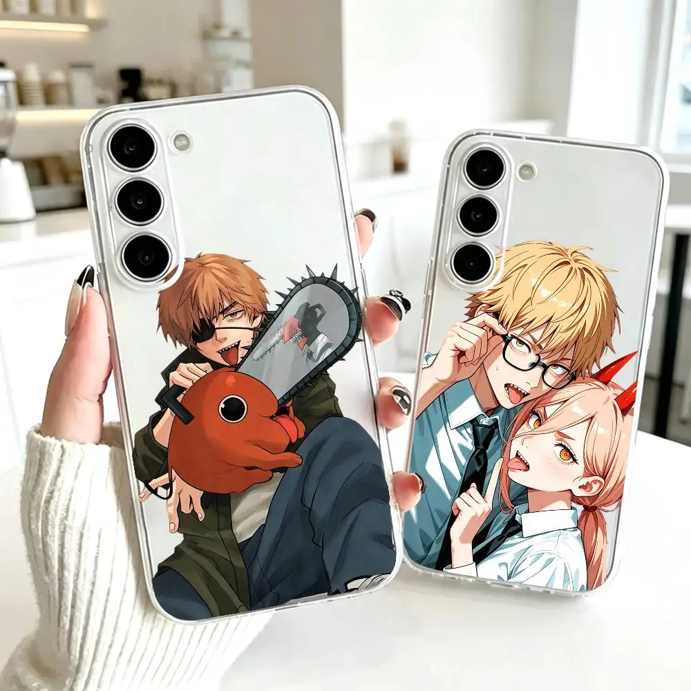 C-Chainsaw man Denji Phone Case For SamsungA10,12,20,21S,30,31,40,50,51,52,70,71 Transparent Cover