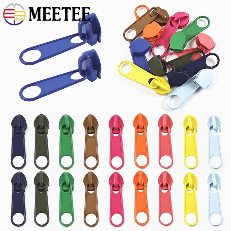 10/30/50/100Stück 3 #   5 #   Nylon-Reißverschluss-Schieber für Taschen und Kleidung, Farbige Reißverschlussköpfe, DIY-Bekleidungs-Nähzubehör