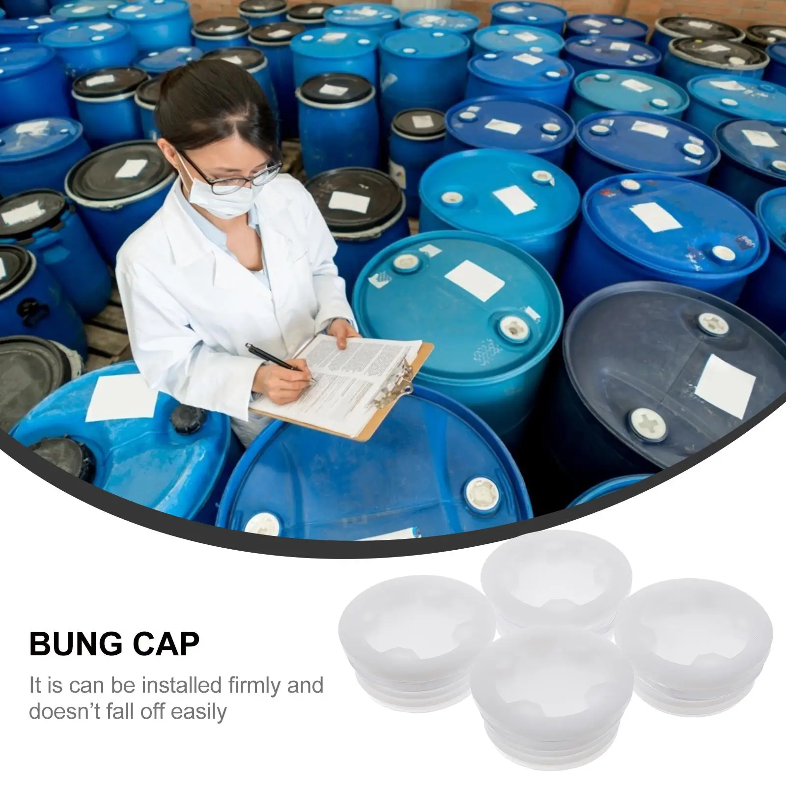 4 Pcs Cover Affordable Drum Caps Plastic Lid Oil The Cross Exquisite Workmanship Multiple Use Lids