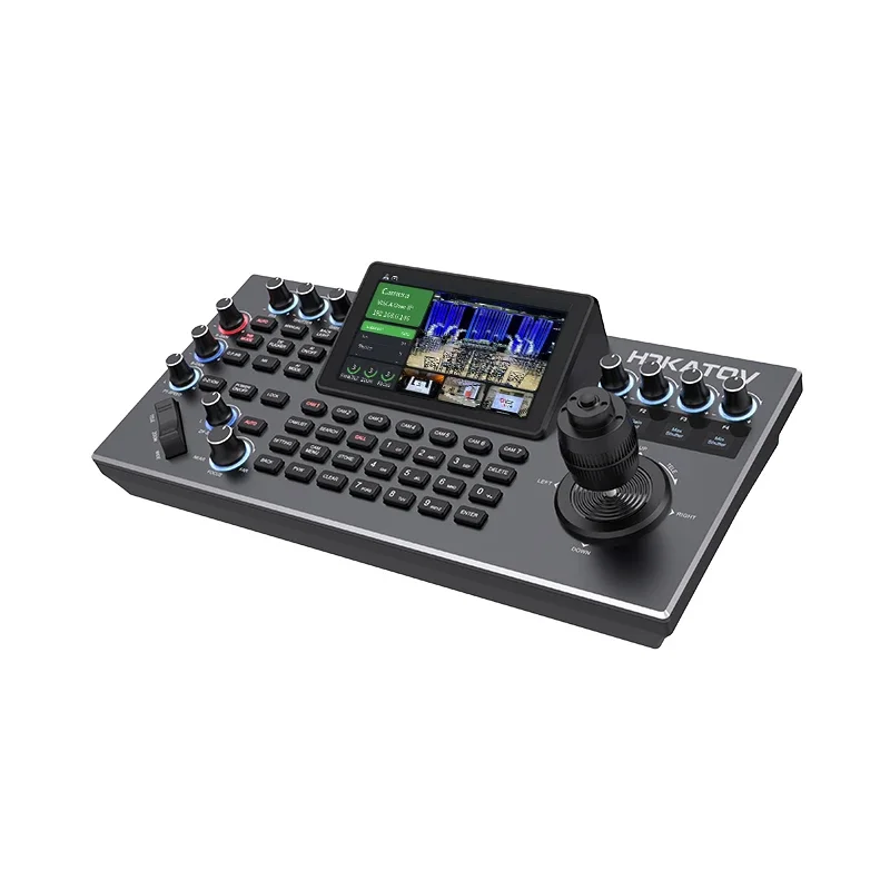 KC50 Multi functional PTZ Camera Remote Controller Keyboard with 4D Joystick for Video Conferencing Live Event Broadcasting