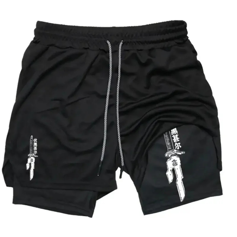 

Новые летние шорты с узором, удобные, двухслойные, универсальные, для фитнеса, повседневные, быстросохнущие, дышащие, модные, в стиле хип-хоп