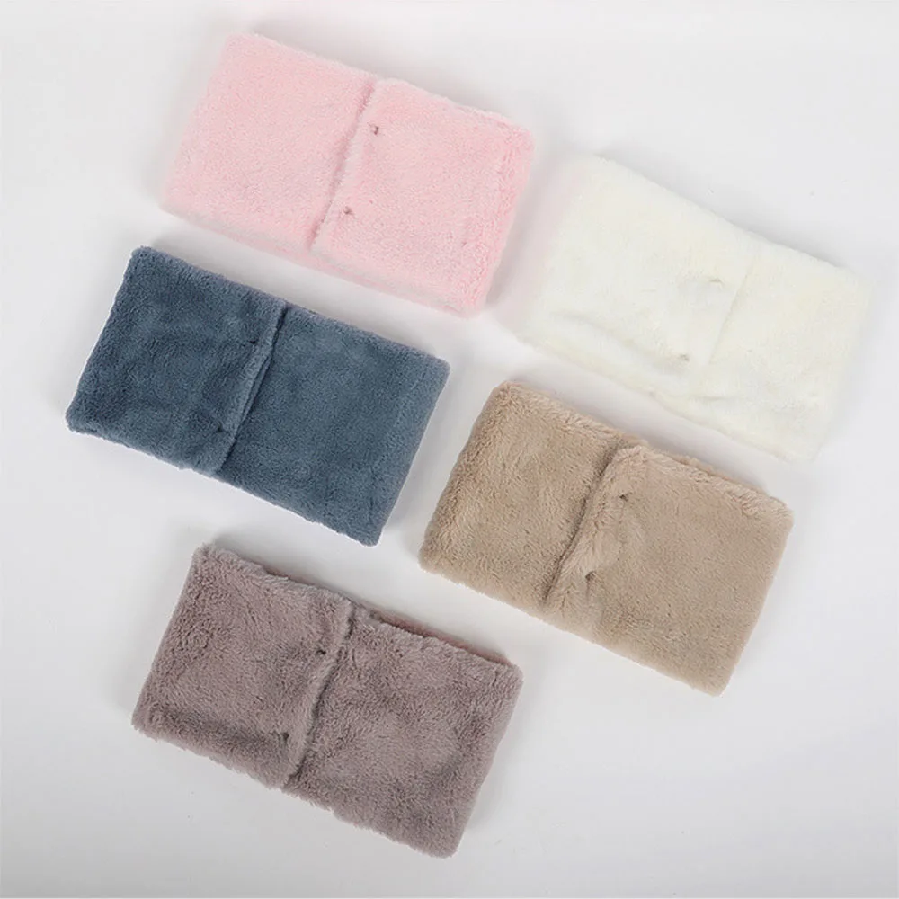 

Women Winter Warm Faux Rabbit Fur Thicken Collar Scarf Solid Color Plush Elegant Shawl Scarfs Neckerchief Unisex Neck Warmer DIY