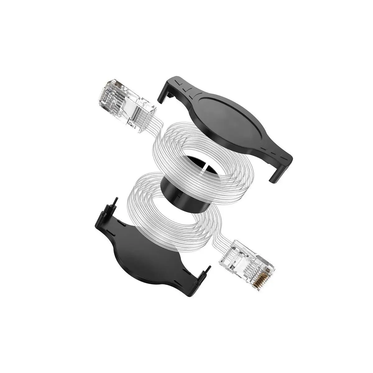 2 قطعة كابل إيثرنت قابل للسحب، كابل تصحيح شبكة Cat5e RJ45 بطول 1.5 متر، كابل LAN محمول لجهاز توجيه الكمبيوتر المحمول، 10/100 ميجابت في الثانية