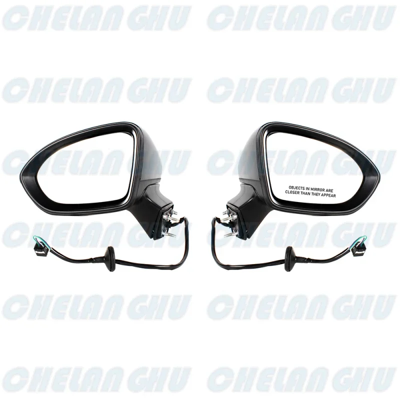 For Chevrolet Cruze 2016 2017 2018 2019 Pair Left+Right Side 3 Pins Black Painted Heated Mirror Assembly