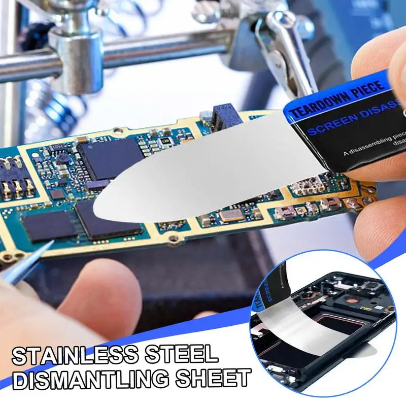 Thin Metal Opening Pry Tool 90-Degree Bend Stainless Steel Opener Tool Opening Removal Pry Tool Kit For Laptop Phone Battery image 6
