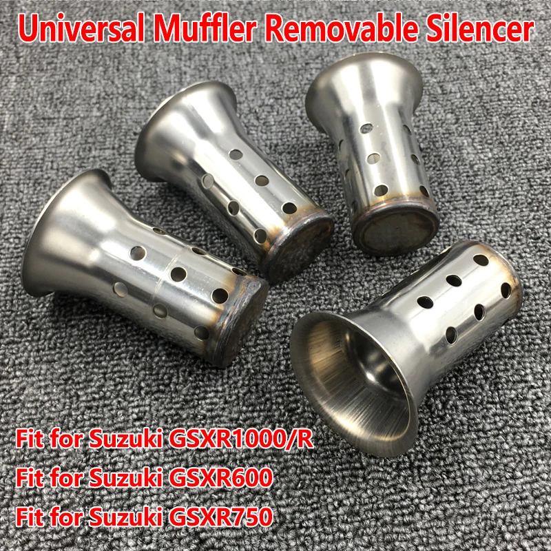 Fit for Suzuki GSXR1000 R GSXR600 750 Motorcycle Universal Front Catalyst 48mm-61mm DB Killer Removable Silencer Exhaust Muffler