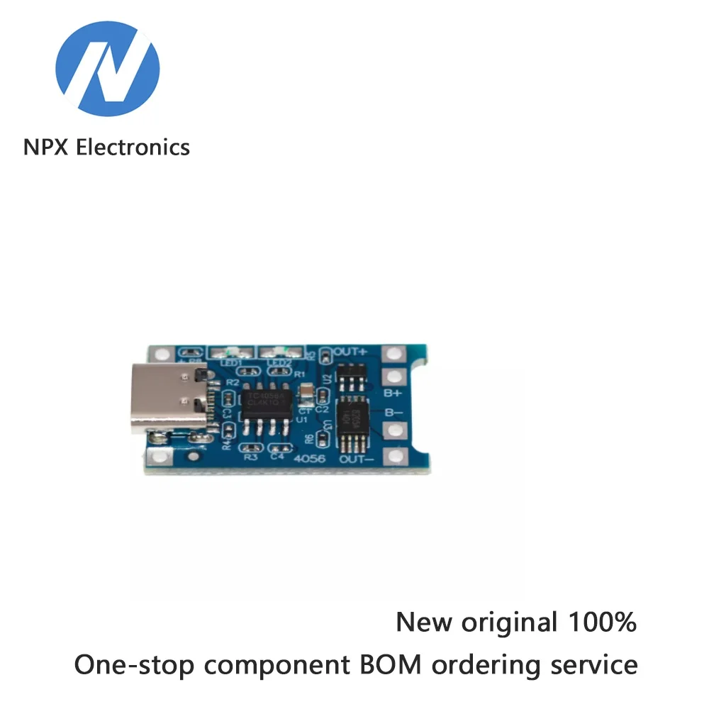 Nuovo modulo scheda di ricarica batteria al litio TP4056 1A TYPE-C protezione di ricarica interfaccia USB 2 in 1