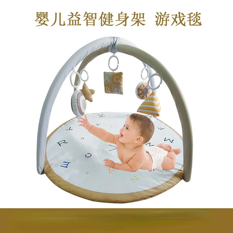 Infant Fitness Frame Fabric Baby Round Game Blanket Puzzle Multi-function Rattle Toy Gift