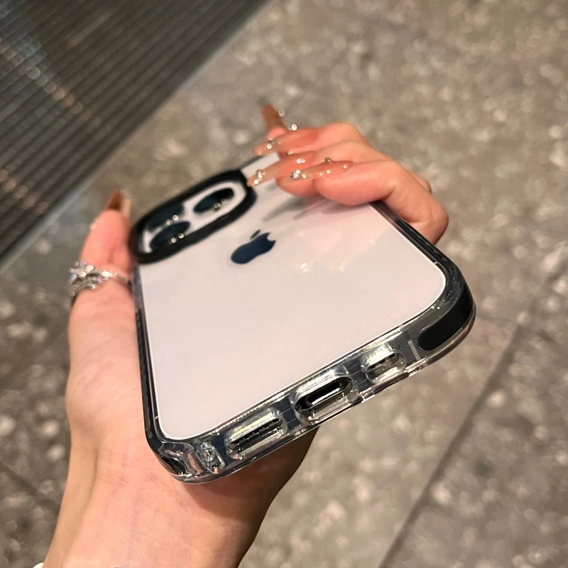 Luxury Transparent Case For iPhone 15 14 13 12 11 Pro Max 7 8 Plus X Xs Max XR Shockproof Clear Soft TPU Cover