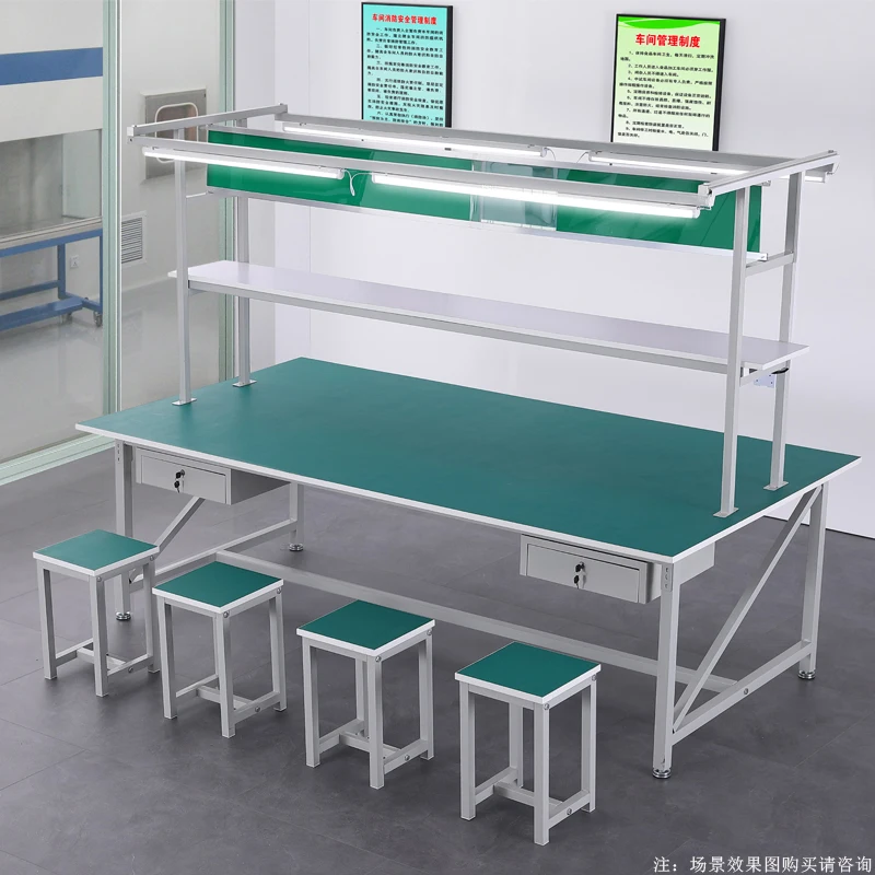 Double-sided anti-static workbench, dust-free workshop, mobile phone inspection and maintenance console table