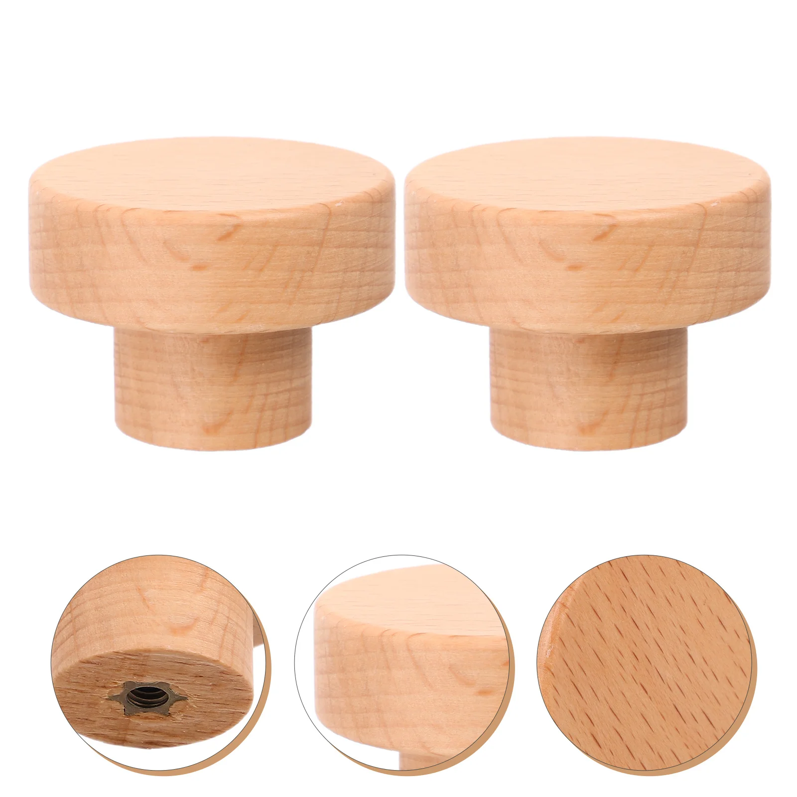 

4Pcs Furniture Drawer Handles Wooden Cabinet Pulls Rustic Farmhouse Style for Dressers Wardrobes Kitchen Cabinets Home Decor