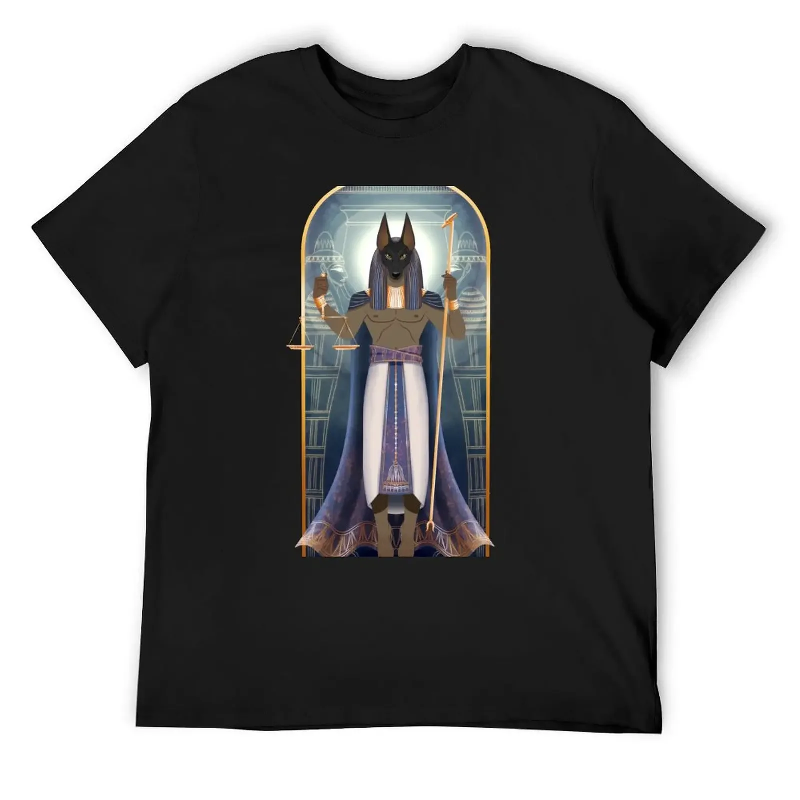 

Egyptian god Anubis T-Shirt customizeds blue archive plain white t shirts men