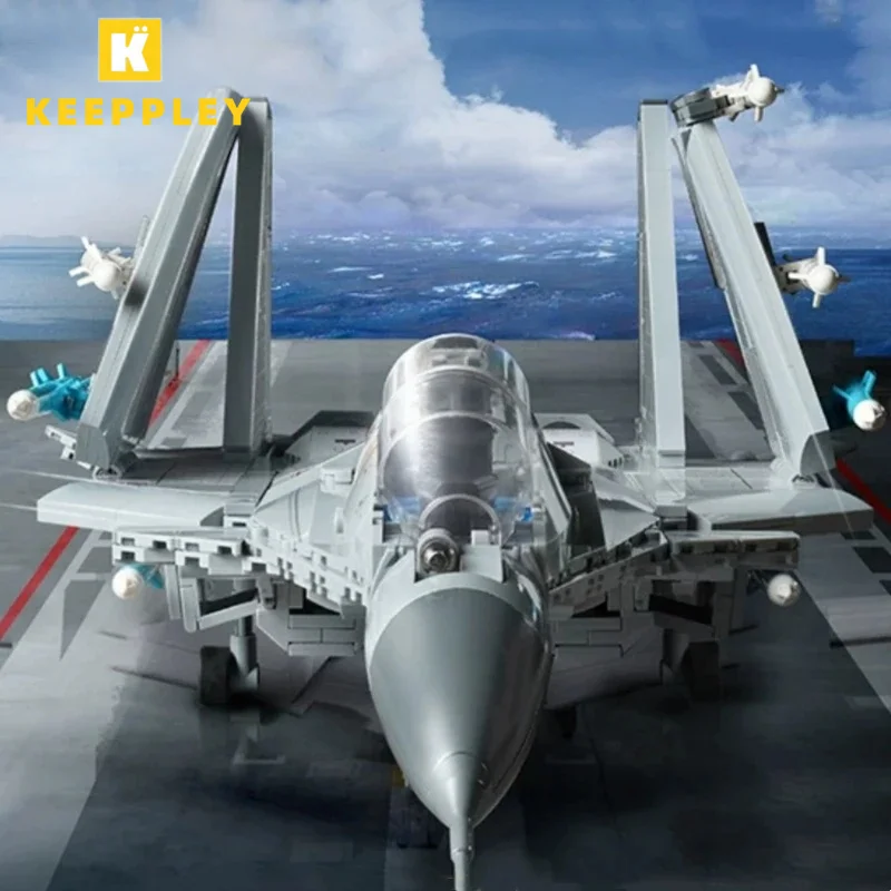 

Keeppley Building Blocks Military Series J-15 Fighter Model Assembled Puzzle Toys Desktop Ornaments Collection Gift