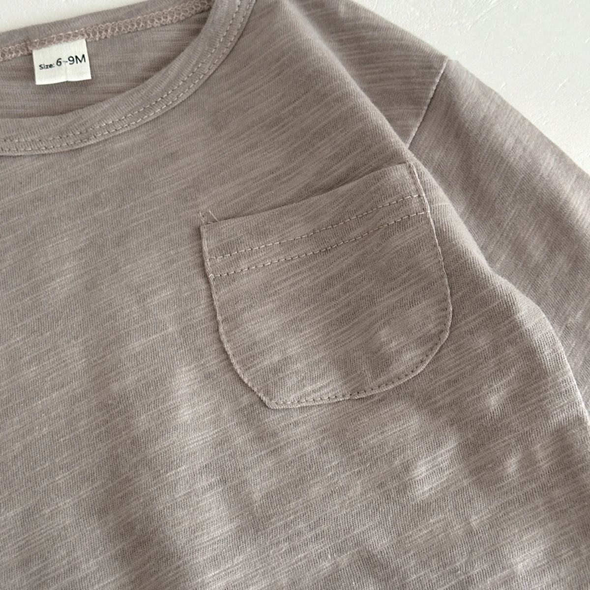 Frühling/Herbst Baby T-Shirt aus Reiner Baumwolle für Kleinkinder Einfarbiges Lockeres Dünnes Bequemes Oberteil für Jungen und Mädchen 0-3 Jahre – Detail 13