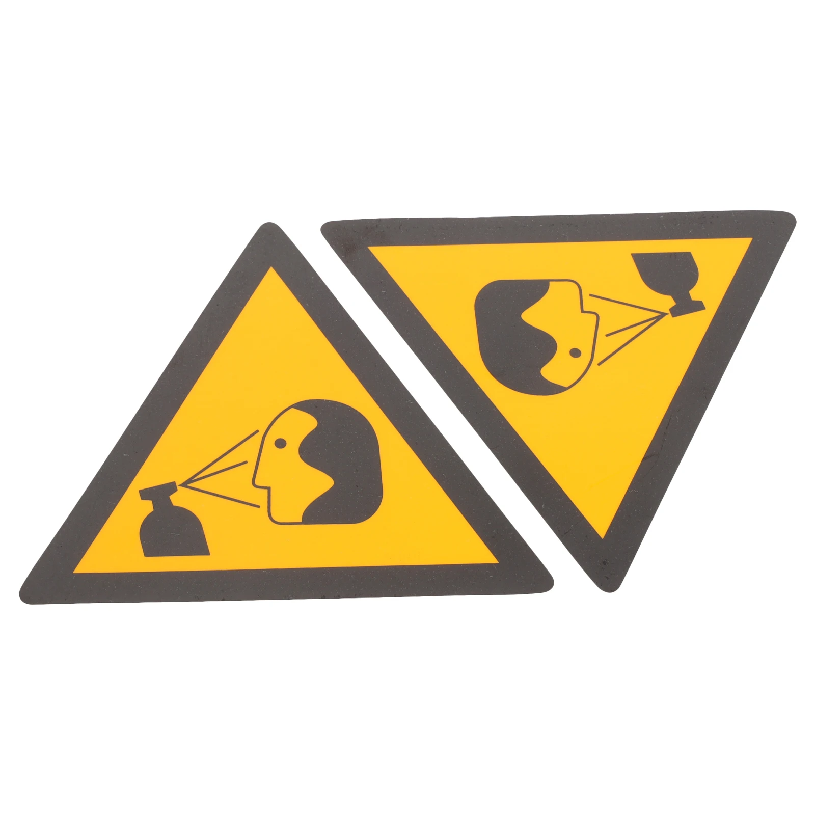 

2pcs Protective Sign Material Long Lasting Not Fade Self Adhesive Simple Paste Safety Use Bright Color Eye