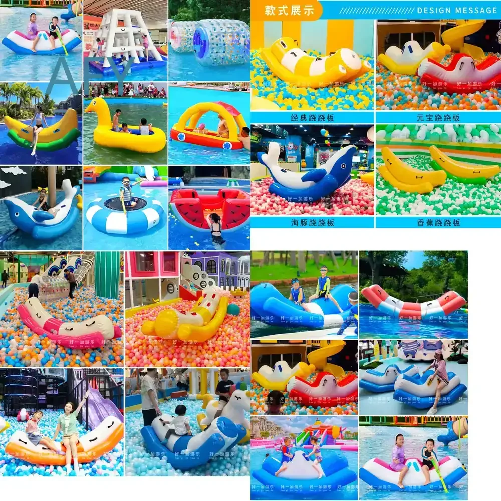 Inflatable Water Equipment for Banana Boat Seesaw for Water Sports Inflatable Raft for Lake Beach Pool Recreation for Summer