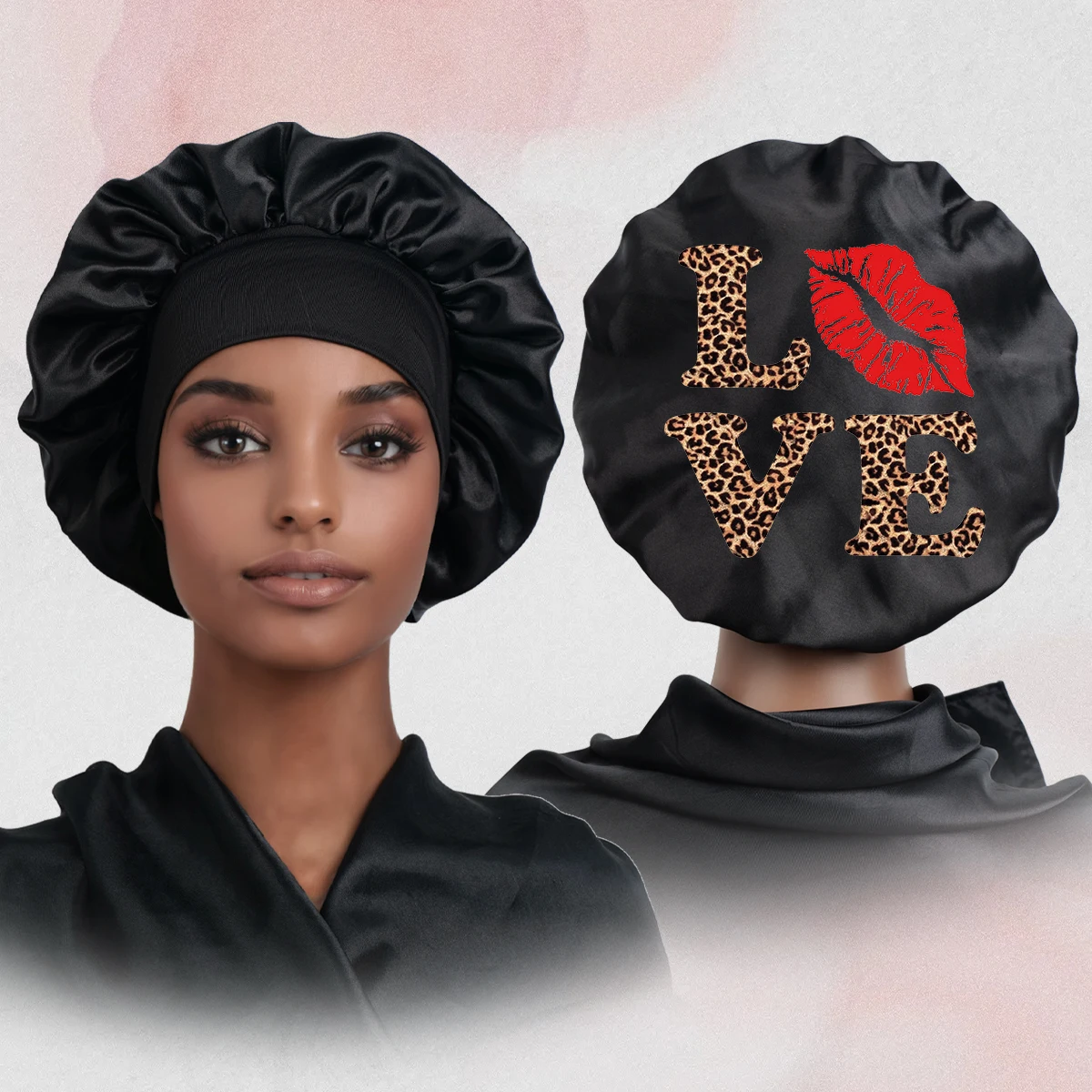1PC Starry Night Print Single Layer Shower Cap & Sleeping Cap for Real Hair Wigs Protection Bonnet