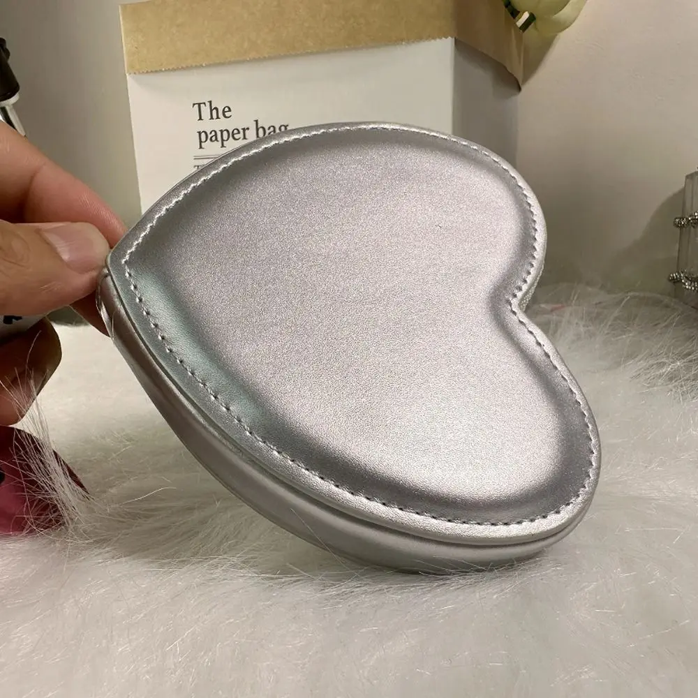 

Elegant Korean Style Red Love Hear Wallet Card Pocket Wrist Bag PU Purses Change Bag Clutch Bag Solid Heart Bag Female