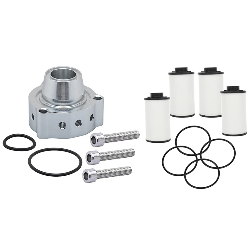 

2 Set Car Accessories: 1 Set Transmission Filter Dual Clutch & 1 Set Blow Off Dump Valve Adapter Spacer Kit