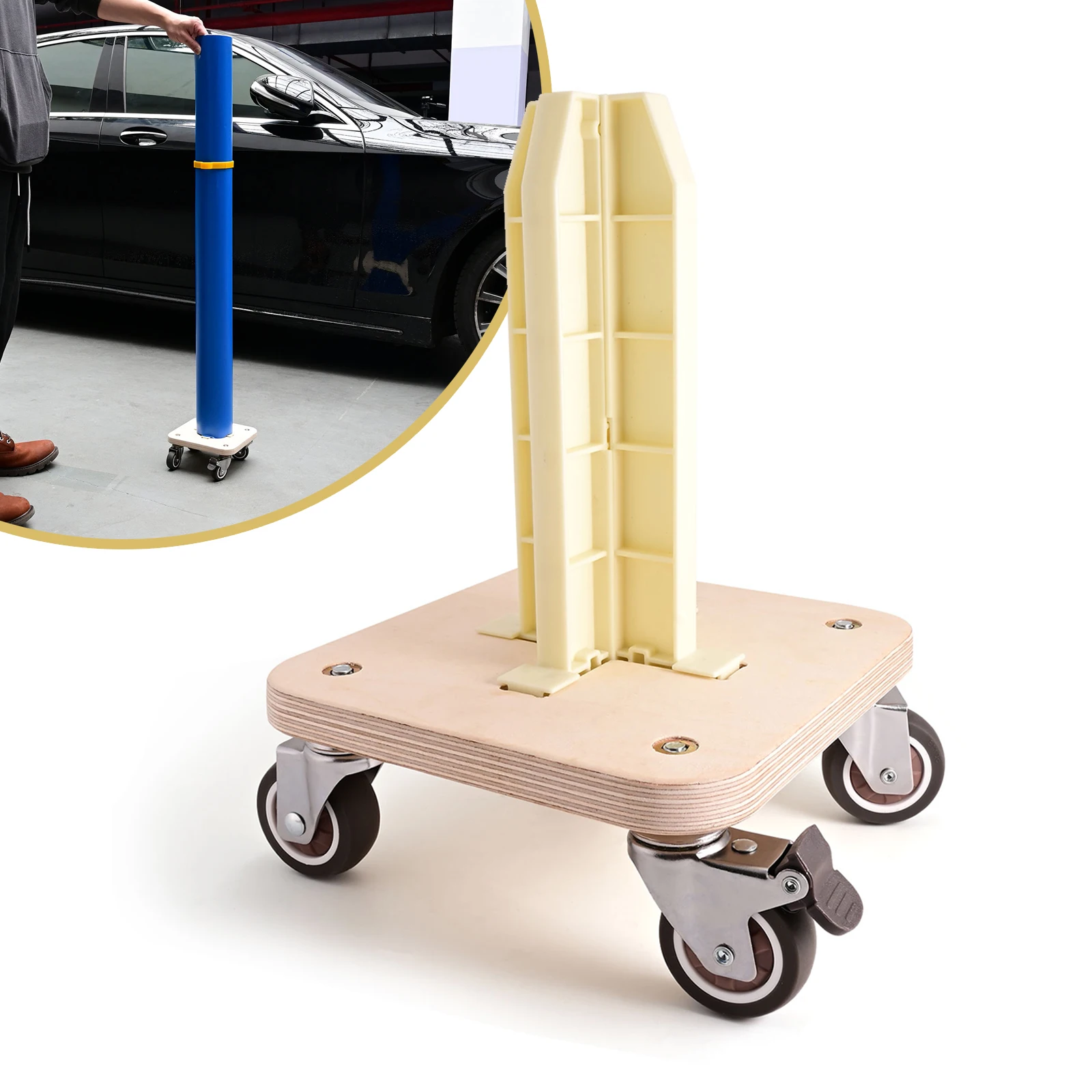 

EHDIS Car Wrapping Vinyl Film Rolls Holder Slider Window Tint Wallpaper Tape Storage Rack Dolly Cart With Lockable Caster Wheel