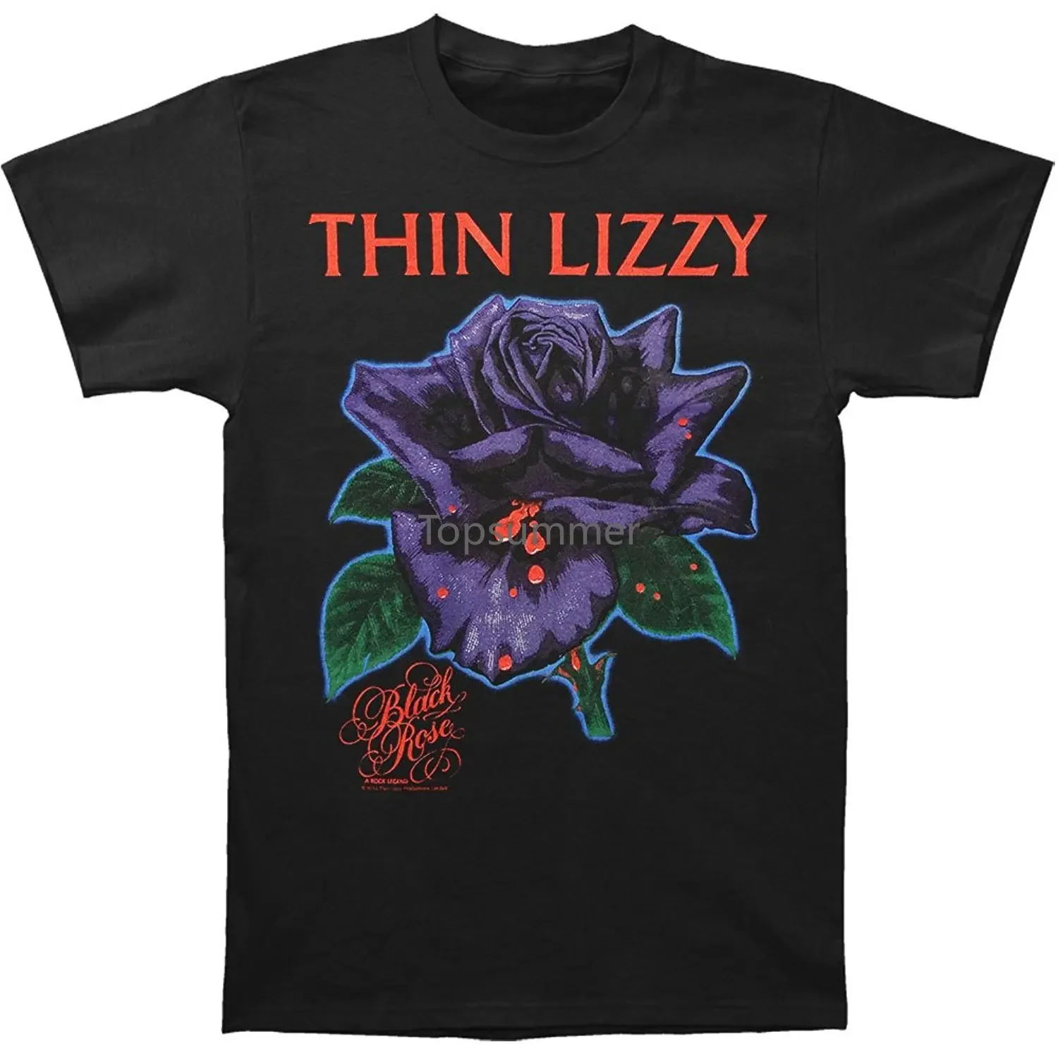 Thin Lizzy Men'S Roisin Dubh T-Shirt Black T Shirt Hipster Cool O Neck Tops Cheap Sale 100% Cotton Top Tee Loose Clothes