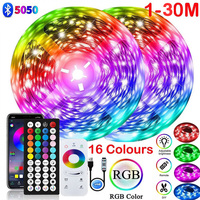 RGB Led Strip Lights 5m 10m 20m 30m Led Room Light with APP Control Flexible Ribbon Luces Led Tape for Room Bedroom Decoration