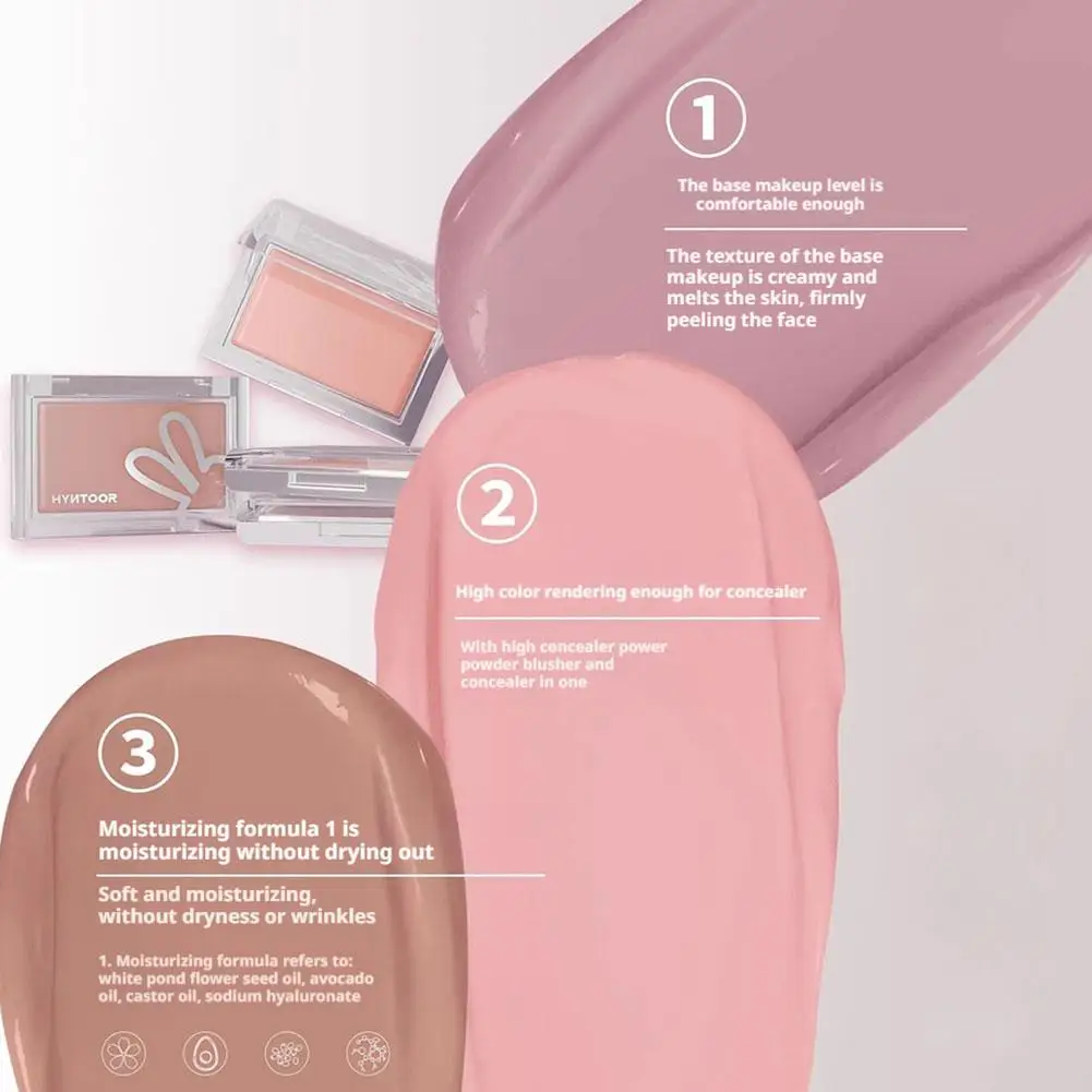 HYNTOOR 2-in-1 Crème Blush en Concealer Blusher Crème Krimpen Uitbreiden Kleur Hydrateren Gemakkelijk te dragen Gezicht Wang Make-up