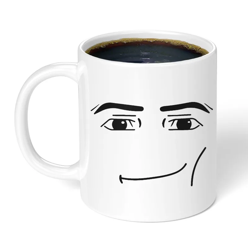Cangkir Keramik Pasangan Gambar Kartun Game Roblox Cangkir Susu Kopi Perifer Anime Hadiah Ulang Tahun Pelajar Pria Wanita Lucu