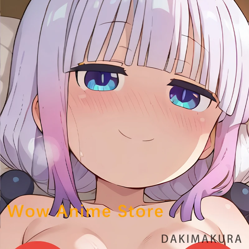 كنا كاموي خادمة التنين فوتا أنيمي كيس وسادة غطاء الوجهين طباعة Dakimakura وسادة للجسم بالحجم الطبيعي #6