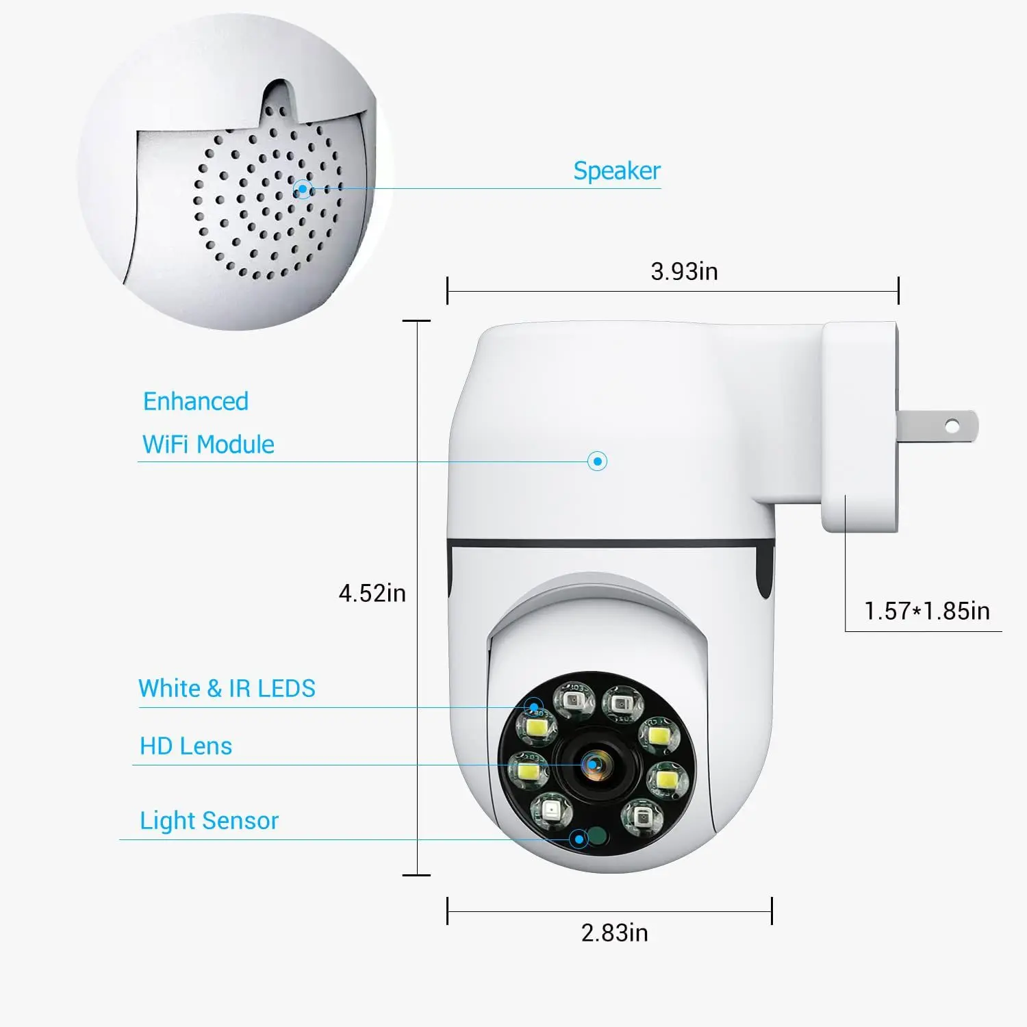 풀 컬러 AI 휴머노이드 감지 자동 추적 보안 CCTV 베이비 모니터, 무선 PTZ IP 돔 카메라, 2MP, 1080P P2P