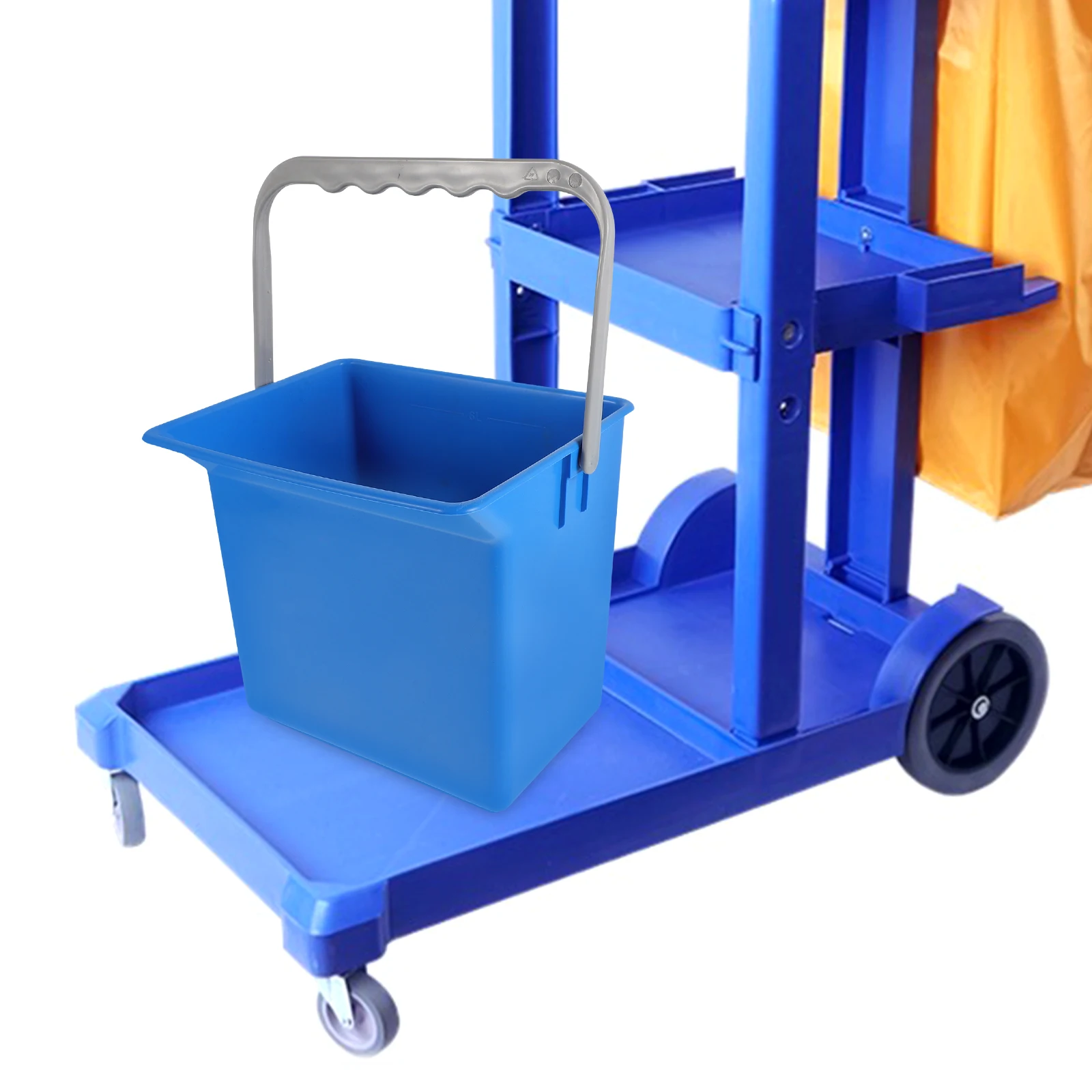 

Large Rectangular Plastic With Handle Water Measurement Markings Spout Utility Pail Car Trash Can Cleaning Supplies