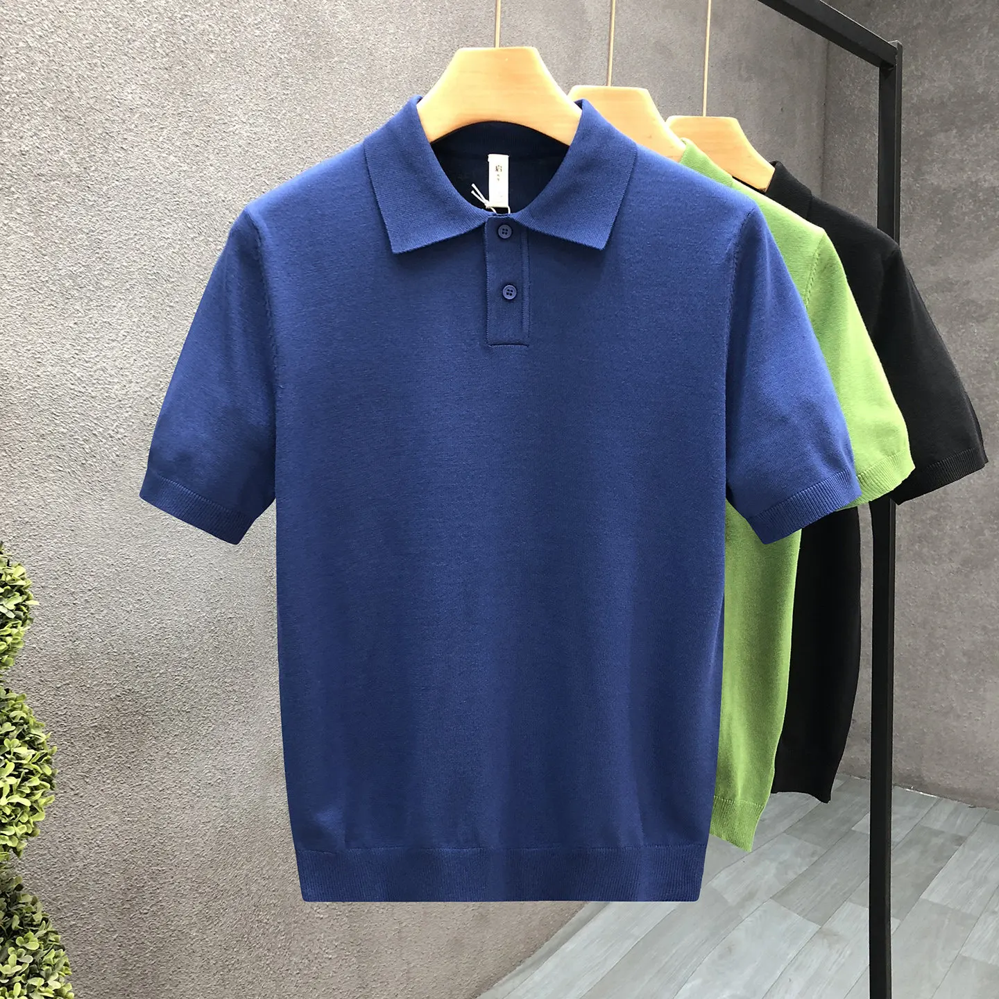 Men's Summer and Spring Short Sleeve Knit Polo Shirt Casual Fashion Lapel Shirt Daily Stylish Streetwear Retro Polo Shirts D76