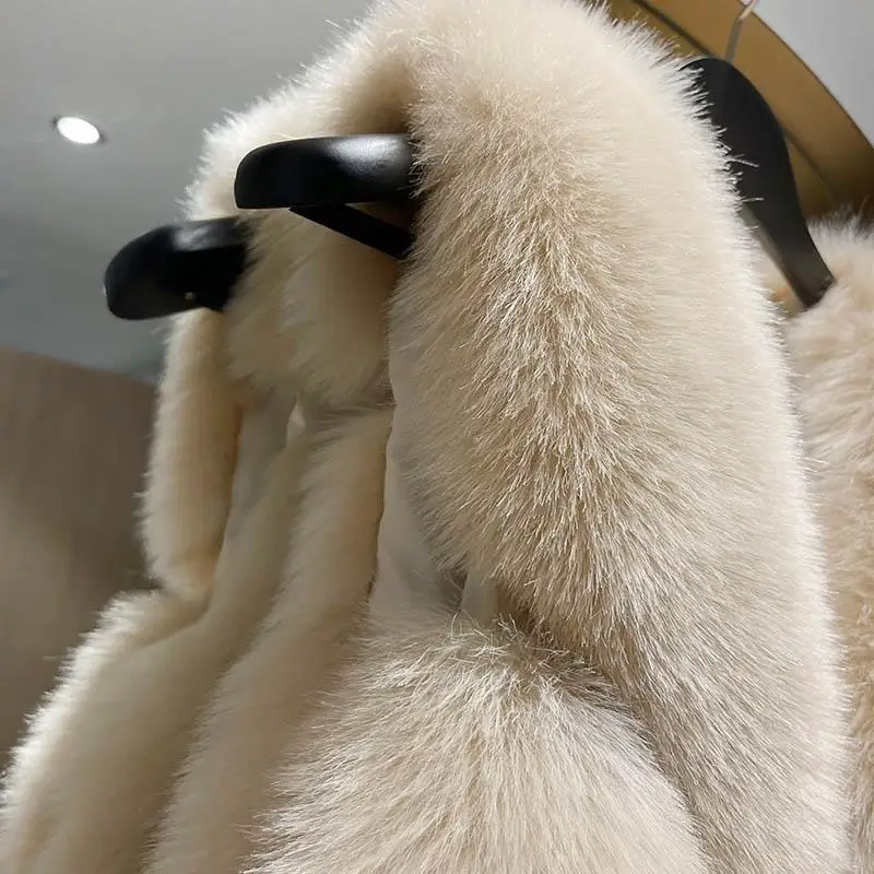 2025 ฤดูใบไม้ร่วงและฤดูหนาวยุโรปสั้นอารมณ์ WARM FUR แบบบูรณาการเลียนแบบ Fox FUR เสื้อกั๊กแฟชั่นเสื้อแจ็คเก็ตอเนกประสงค์ผู้หญิง