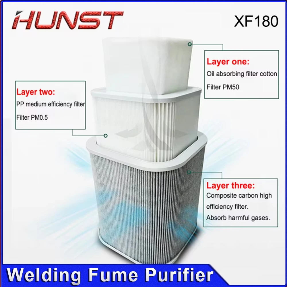 Hunst Laser Fume Extractor XF180 Soldering Smoke Fume Absorber Purifier HEPA Dust Collector for Nail Salon,Beauty Dust Absorbing