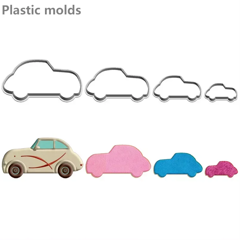 

Four Specification Cartoon Transportation Tools,Leisure Sports Car,Plastic Molds,Cake Fondant Tools,Cookie Sushi Cutters