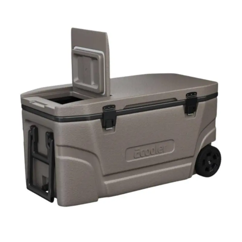 

Термоконтейнер на колесах, большой емкости, для кемпинга, хранения продуктов, использования в автомобиле, коммерческого назначения, коричневый