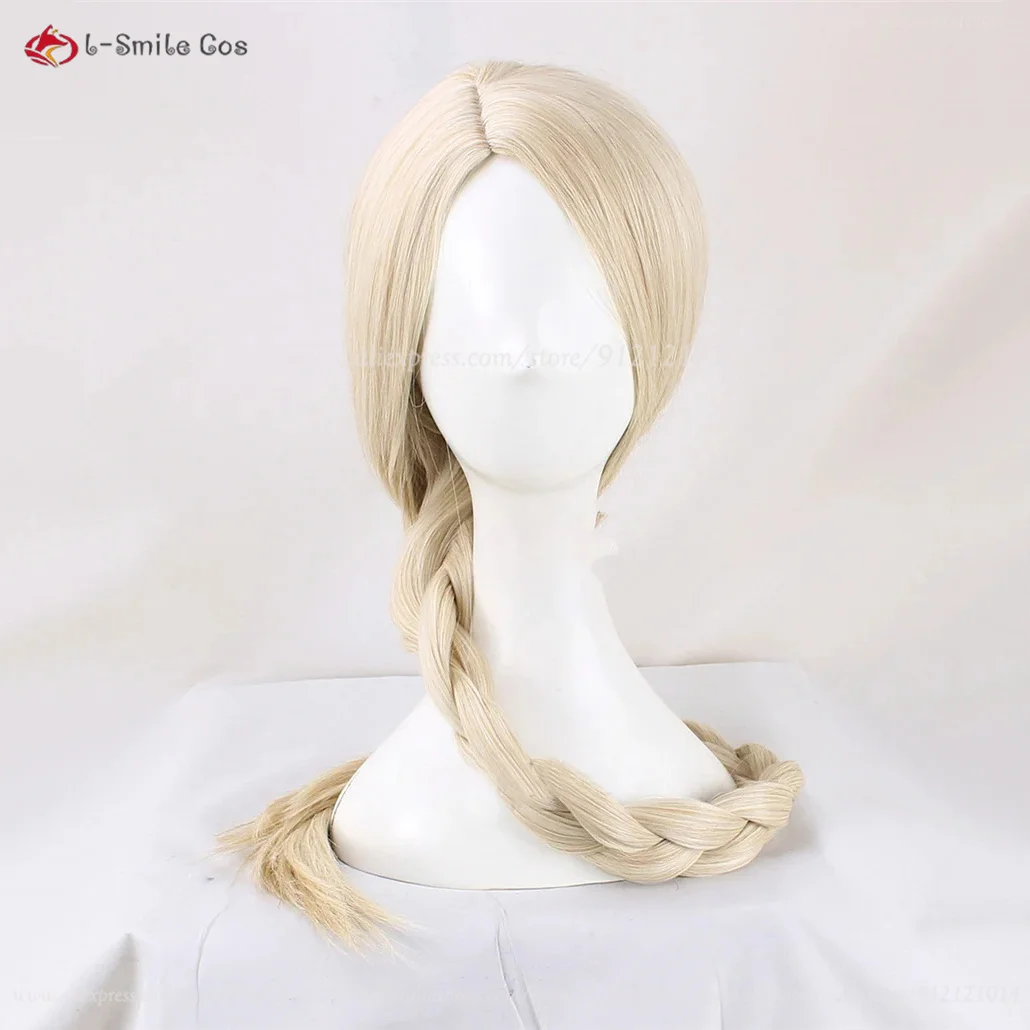 120Cm/47 "Nữ Công Chúa Rapunzel Tóc Giả Dài Tóc Vàng Tóc Thẳng Tóc Giả Hóa Trang Halloween Vai Trò Chơi Tóc Rối Bên chia Tay + Bộ Tóc Giả Bộ Đội