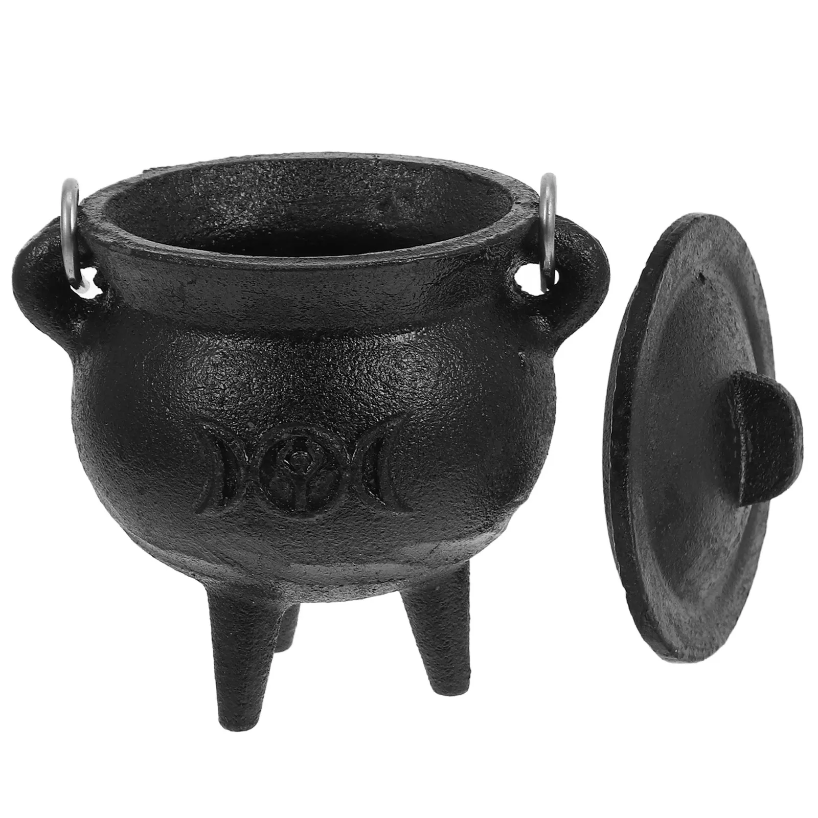 Witch Pot Cast Iron Cauldron Small Festival Metal Cauldron Pot Decorative Party Altar Offering Burning Effect